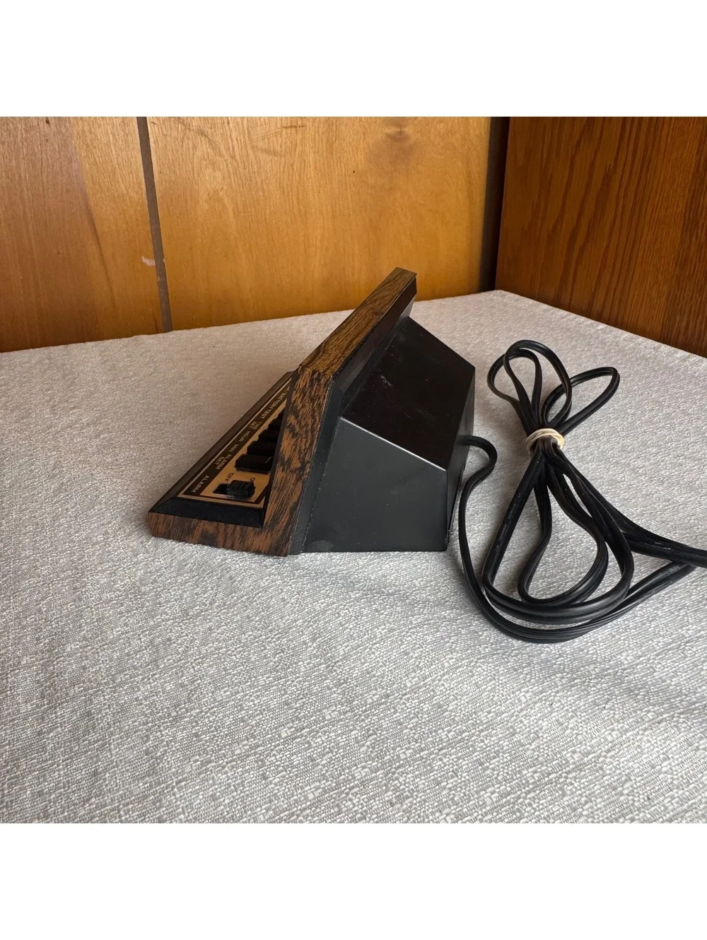 Vintage Spartus Apollo Model 1140 Digital Alarm Clock Woodgrain LED
